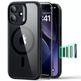    iPhone 17 Átlátszó/Fekete Esr Classic Hybrid Magsafe & Edzett üveg tok