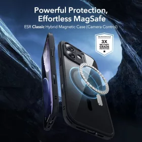  iPhone 17 Átlátszó/Fekete Esr Classic Hybrid Magsafe & Edzett üve-4894240288580 2 kép