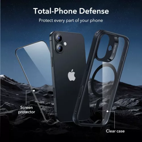  iPhone 17 Átlátszó/Fekete Esr Classic Hybrid Magsafe & Edzett üve-4894240288580 5 kép
