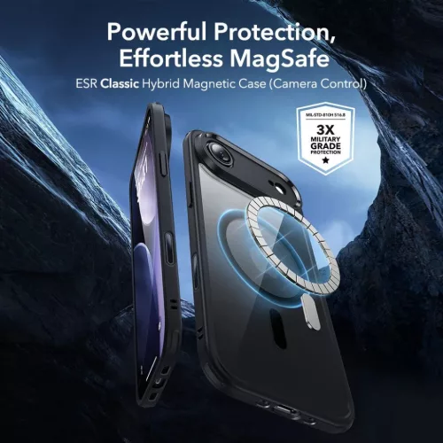  iPhone 17 Air Átlátszó/Fekete Esr Classic Hybrid Magsafe & Edzett -4894240289044 2 kép
