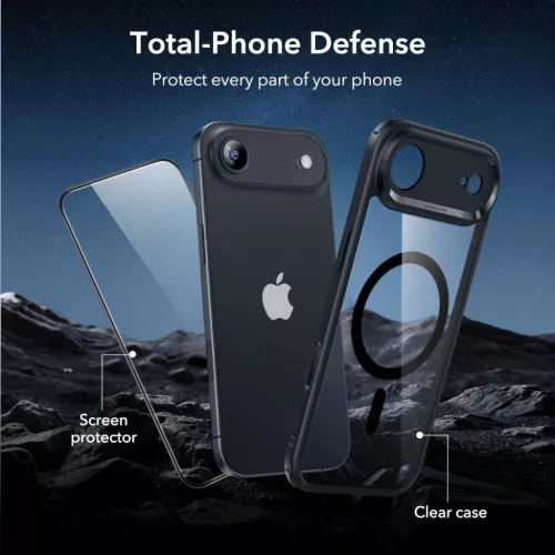  iPhone 17 Air Átlátszó/Fekete Esr Classic Hybrid Magsafe & Edzett -4894240289044 5 kép