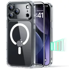    iPhone 17 Pro Max Átlátszó Esr Classic Hybrid Magsafe & Edzett Üveg tok