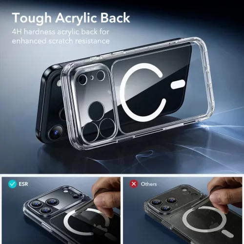  iPhone 17 Pro Max Átlátszó Esr Classic Hybrid Magsafe & Edzett Üv-4894240289006 7 kép