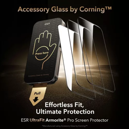  iPhone 16 Pro / 17 Átlátszó ESR Ultrafit Armorite Pro Edzett üveg-4894240287880 2 kép