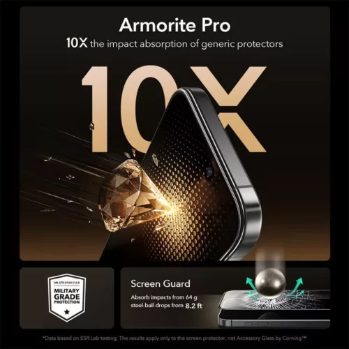  iPhone 16 Pro / 17 Átlátszó ESR Ultrafit Armorite Pro Edzett üveg-4894240287880 4 kép