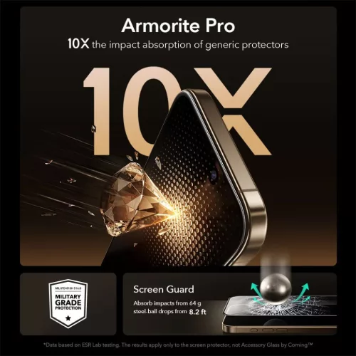  iPhone 17 Pro Max átlátszó ESR UltraFit Armorite Pro edzett üveg -4894240287927 4 kép
