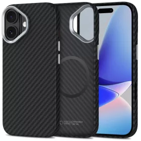  iPhone 17 fekete/ezüst Tech-protect Ion Carbon Magsafe tok