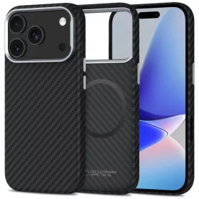    Iphone 17 Pro Fekete/ezüst Tech-protect Ion Carbon Magsafe tok