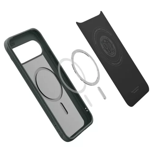 Google Pixel 10 Pro Spigen Liquid Air Mag Magsafe tok Abyss Zöld-8800283307573 8 kép