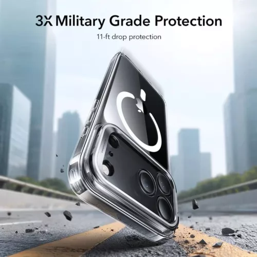 iPhone 17 Pro Esr Classic Hybrid Kickstand Magsafe átlátszó tok-4894240283325 6 kép