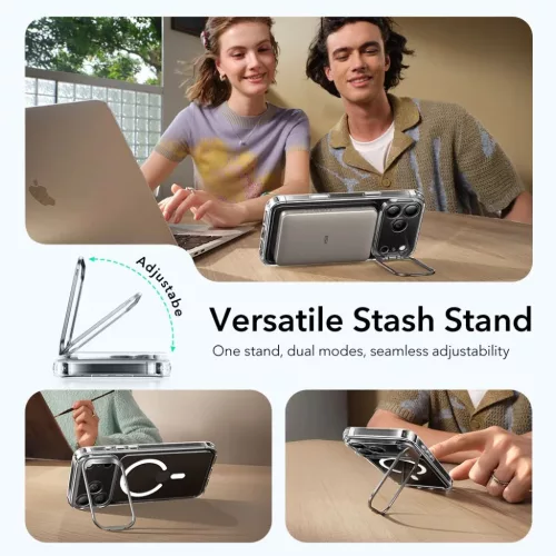 iPhone 17 Pro Esr Classic Hybrid Kickstand Magsafe átlátszó tok-4894240283325 7 kép