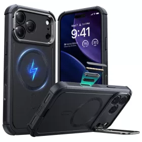 iPhone 17 Pro ESR Cyber Kickstand Magsafe fekete tok
