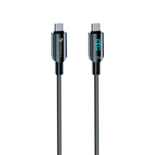 FORCELL F-ENERGY C277 kábel Type C to Type C QC4.0 PD 5A 100W Digitá-5903396395277 5 kép