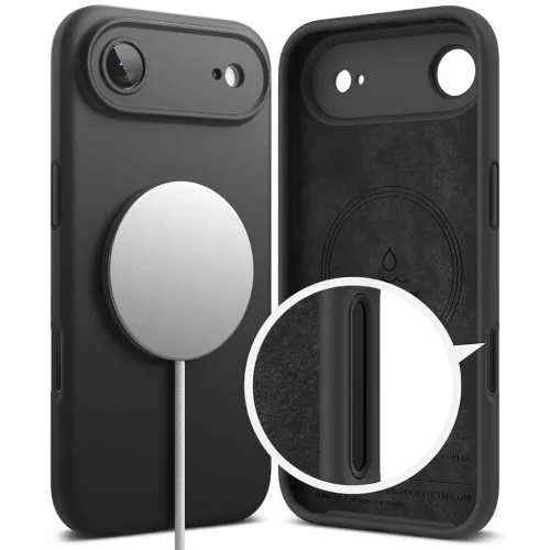 iPhone 17 Air Ringke Silicone Magnetic Magsafe fekete tok-8800328812253 3 kép