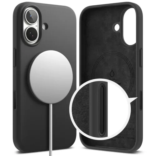 iPhone 17 Ringke Szilikon Magsafe Fekete tok-8800328811799 3 kép
