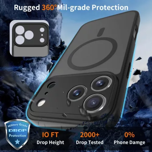 iPhone 17 Pro Max Tech-Protect BasicMag Magsafe tok Matt Fekete-5906302319848 3 kép
