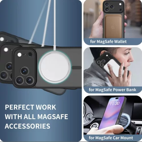 iPhone 17 Pro Max Tech-Protect BasicMag Magsafe tok Matt Fekete-5906302319848 4 kép