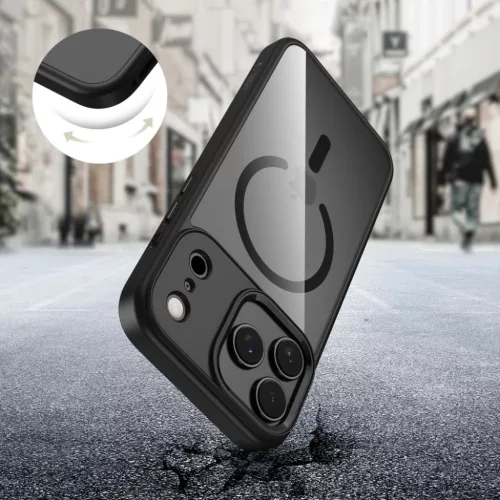 iPhone 17 Pro Tech-protect Magmat Magsafe tok Fekete/átlátszó-5906302319916 4 kép