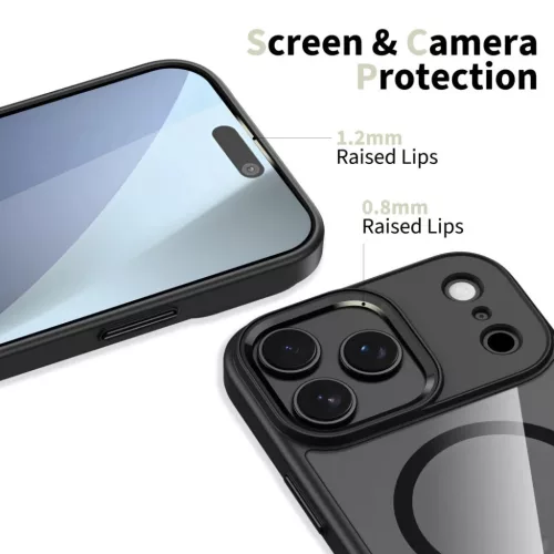 iPhone 17 Pro Max Tech-protect Magmat Magsafe fekete/átlátszó tok-5906302330003 3 kép