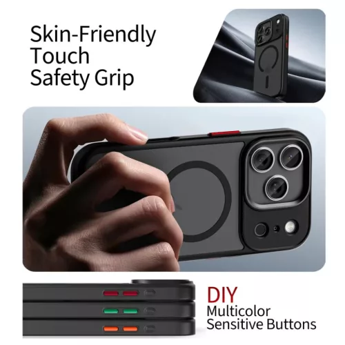 iPhone 17 Pro Tech-protect Magmat Xt 4-darabos Magsafe matt fekete tok-5906302330034 4 kép