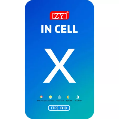 LCD kijelzőmodul ZY Apple iPhone X-hez, In-Cell verzió, fekete-0660982718227 2 kép