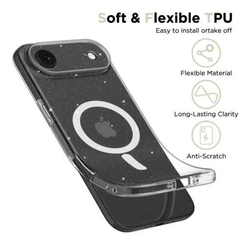 iPhone 17 Air Tech-protect Flexair Magsafe Glitter tok-5906302319541 3 kép