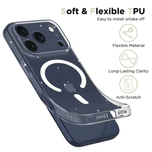 iPhone 17 Pro Max Tech-protect Flexair Magsafe Glitter tok-5906302319565 3 kép