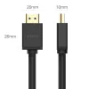Ugreen HDMI kábel 4K 60Hz 3D 1m fekete (HD104 10106)-6957303811069 9 kép