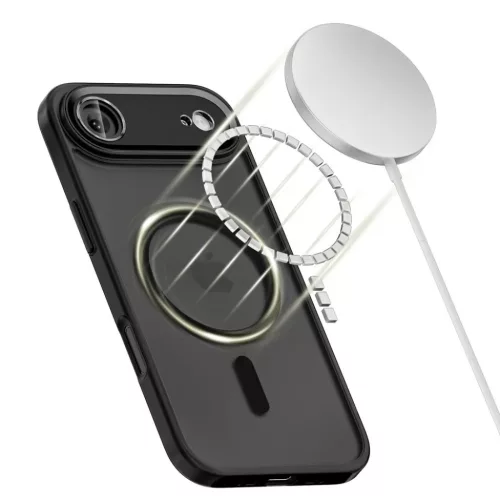 iPhone 17 Air Tech-protect Magcam Magsafe Matt Fekete tok-5906302330065 3 kép