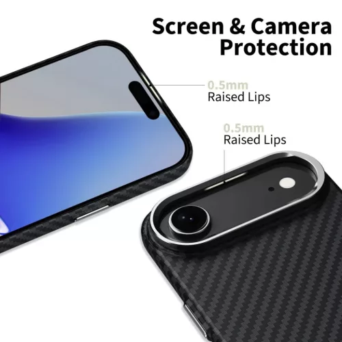 iPhone 17 Air Tech-protect Ion Carbon MagSafe tok fekete/ezüst-5906302330348 2 kép