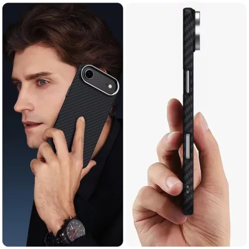 iPhone 17 Air Tech-protect Ion Carbon MagSafe tok fekete/ezüst-5906302330348 3 kép