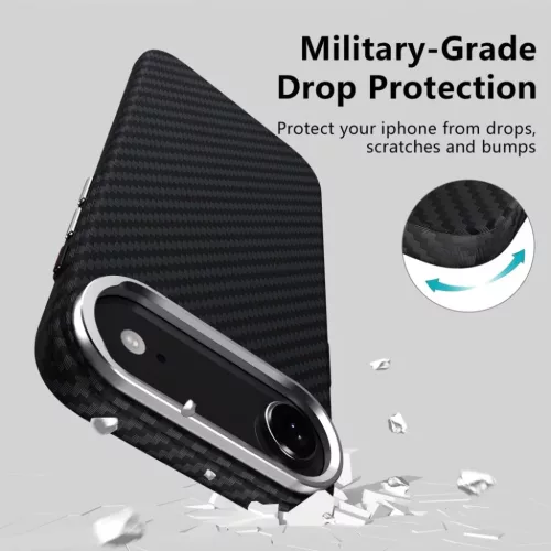 iPhone 17 Air Tech-protect Ion Carbon MagSafe tok fekete/ezüst-5906302330348 4 kép