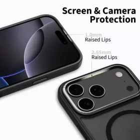 iPhone 17 Pro Max Tech-protect Magedge Magsafe tok matt fekete/fémes -5906302330485 2 kép