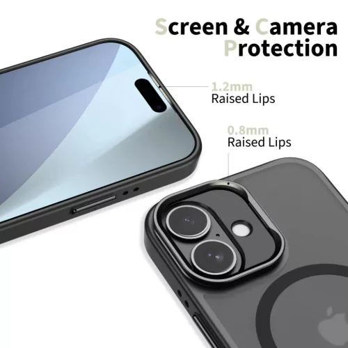 iPhone 17 Tech-protect Magstand Magsafe tok Matt Fekete-5906302330492 3 kép