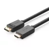 Ugreen HDMI - DisplayPort kábel 4K 30 Hz 28 AWG 1.5 m fekete (DP101 1-6957303812394 3 kép