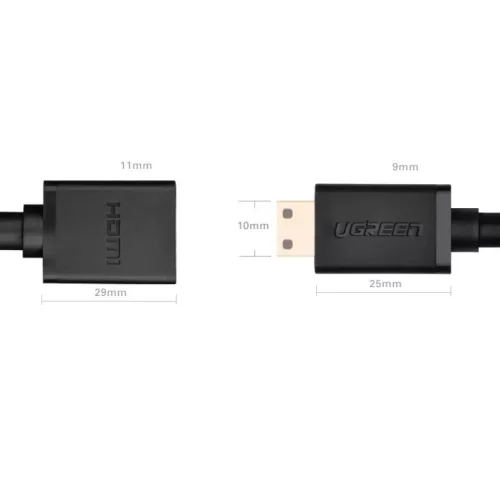 Ugreen HDMI (aljzat) - mini HDMI (csatlakozó) kábel adapter 4K 60Hz -6957303821372 2 kép