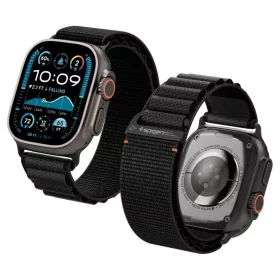   Apple Watch 6 / 7 / 8 / 9 / 10 / 11 / SE / Ultra 1 / 2 / 3 / 4 (44 / 45 / 46 / 49 mm) Spigen Wbf1 Szíj Fekete