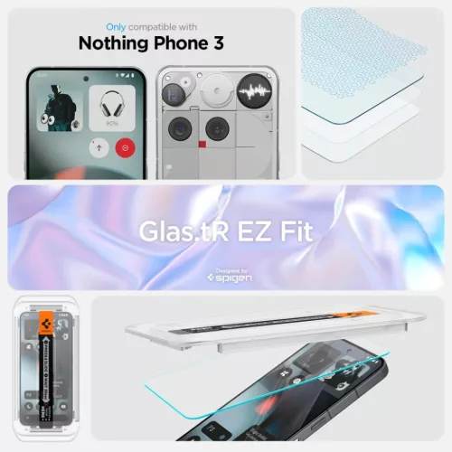  Nothing Phone 3 Átlátszó Spigen Glas.tr ”ez Fit” Edzett üveg -8800283312973 8 kép