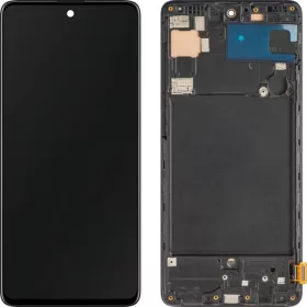   LCD Kijelző Modul MP Samsung Galaxy A71 A715, Utángyártott, Fekete