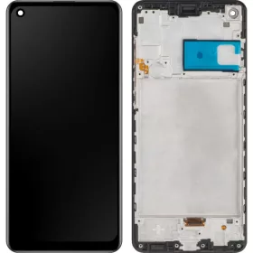   LCD Kijelzőmodul MP Samsung Galaxy A21s A217-hez, Aftermarket, Fekete