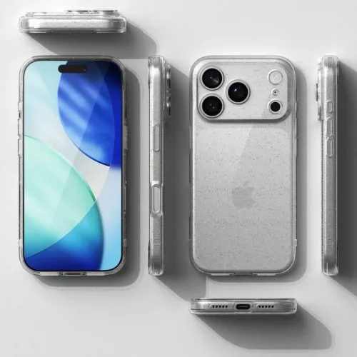 iPhone 17 Pro Max Ringke Air Glitter Clear tok-8800328810266 5 kép