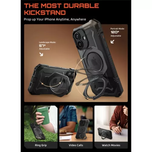 iPhone 17 Supcase Ub Grip Mag Magsafe Fekete tok-843439159167 4 kép