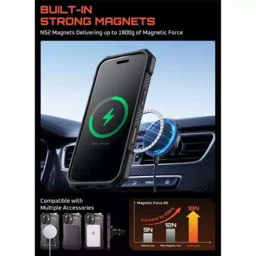 iPhone 17 Supcase Ub Grip Mag Magsafe Fekete tok-843439159167 5 kép