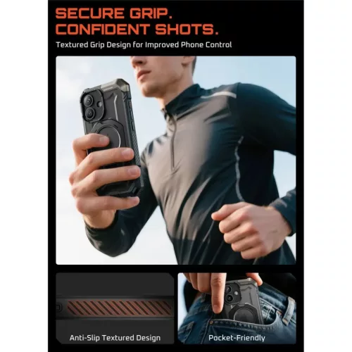 iPhone 17 Supcase Ub Grip Mag Magsafe Fekete tok-843439159167 7 kép