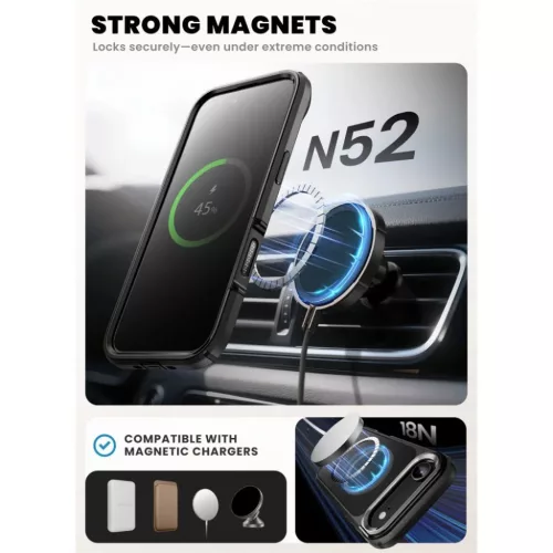iPhone 17 Air Supcase Iblsn Ares Flip Mag Magsafe tok Fekete-843439159280 6 kép