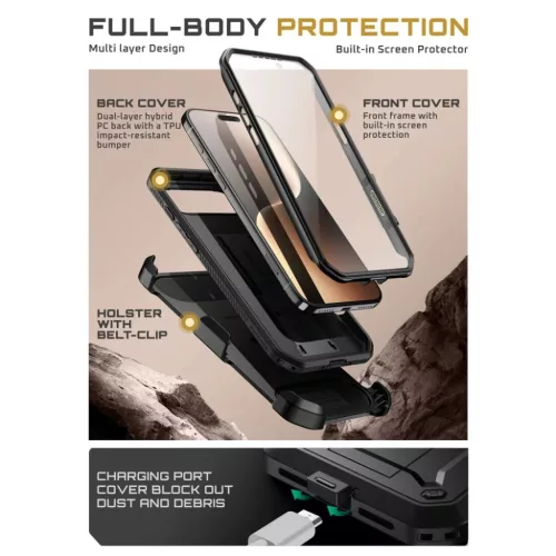 iPhone 17 Air tok Supcase Unicorn Beetle Pro Fekete-843439159310 3 kép