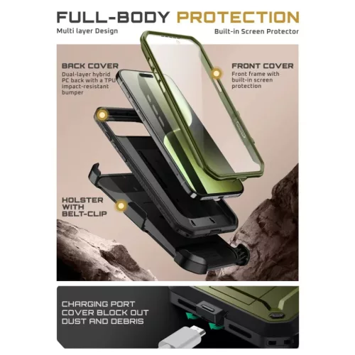 iPhone 17 Air Supcase Ub Pro zöld tok-843439159327 4 kép