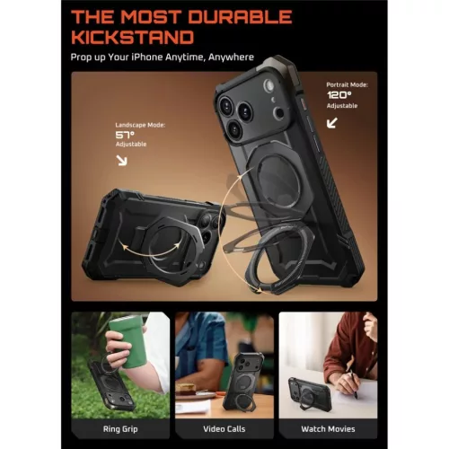 iPhone 17 Pro Max Supcase Ub Grip Mag Magsafe tok Fekete-843439159396 4 kép