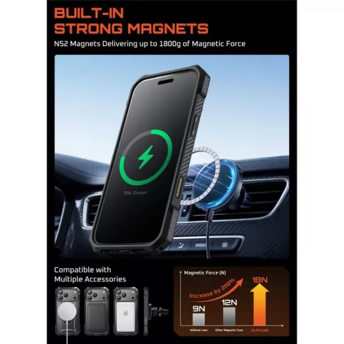 iPhone 17 Pro Max Supcase Ub Grip Mag Magsafe tok Fekete-843439159396 5 kép