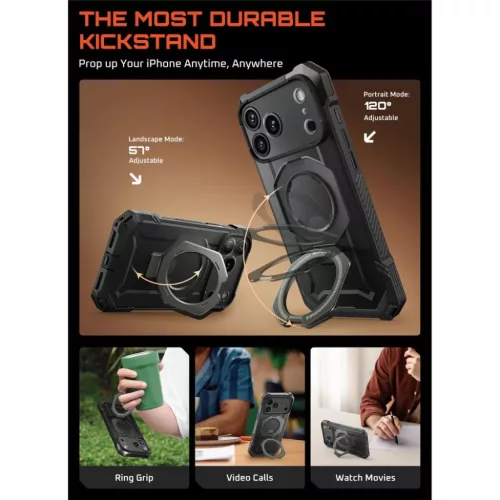 iPhone 17 Pro Max Supcase UB Grip Mag Magsafe szürke tok-843439159419 4 kép